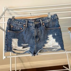 Denim shorts